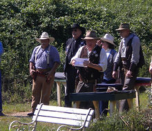 Participants at a Jefferson Rifle Club cowboy action event.